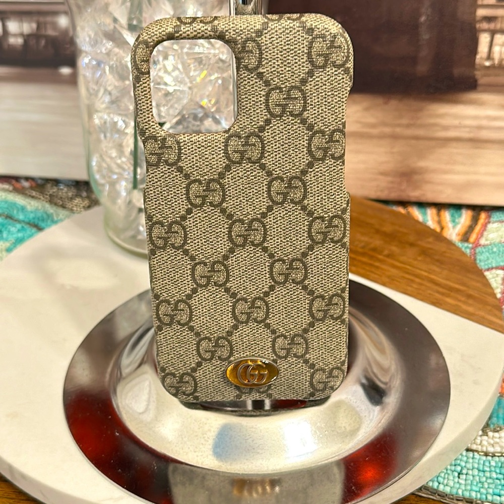Gucci Beige Monogram Phone Case IPhone 12